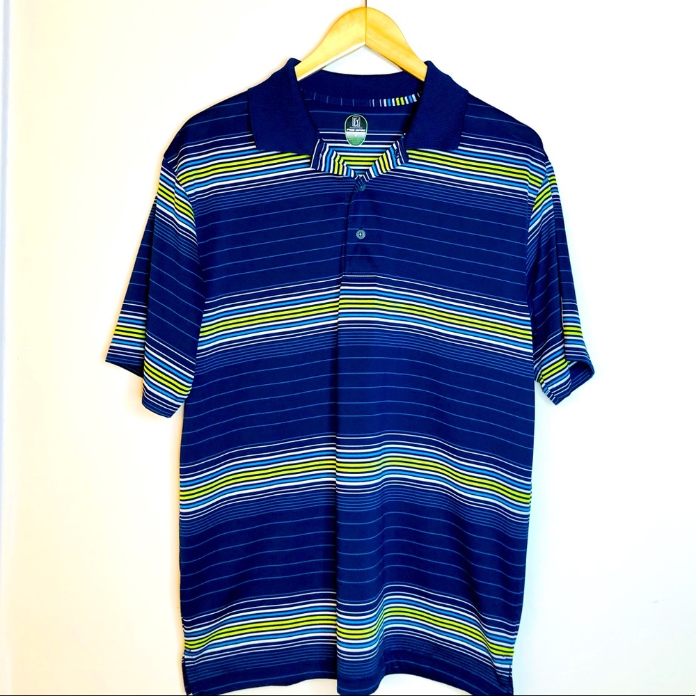 Perry Ellis Blue Golf Polo Shirt size Medium